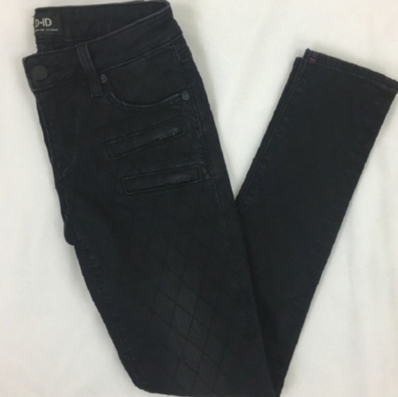 ⭐HP⭐ D-ID Black Quilted Denim Jeans - Picture 4 of 4
